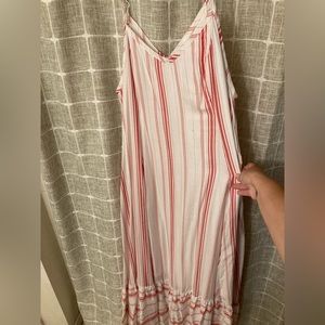 Torrid, size 2, white and red, long dress